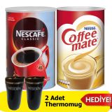 Nescafe Classic 1 Kg + Coffee Mate Kahve Kreması 2 Kg + 2 Adet Thermomug Hediye