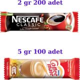 Nescafe Classic 2 gr 200'lü + Coffemate 5 gr 100'lü - 900 gr