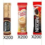 Nescafe Classıc 2gr x200 Adet +Gold 2gr 200 Adet +Coffee Mate 5gr x200 Adet - Granül - 2 gr