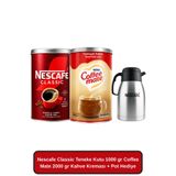 Nescafe Classic Teneke Kutu 1000 GR + Coffee Mate 2000 GR Kahve Kreması + Termos Hediye