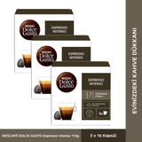 Nescafe Dolce Gusto Coffee Espresso Intenso 16 Kapsül x 3 Paket Premium Tat Deneyimi ile Uyumlu - 3 Adet