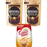 Nescafe Gold 200 gr X2 ve Nestle Coffee Mate 500 gr - 900 gr - Cafe Crema