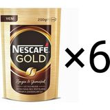 Nescafe Gold 200 gr X6 Yumuşak Lezzetli Öğütülmüş Kahve 1,2 kg Türkiye Menşeli - Cafe Crema