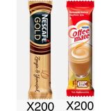 Nescafe Gold 2gr x200 Adet + Coffee Mate 5gr x200 Adet - Granül