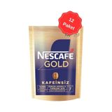Nescafe Gold Decaf Kafeinsiz Çözünebilir Kahve 12 x 70 G