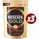 Nescafe Gold Hazır Kahve 200 gr x 3'lü - 600 gr