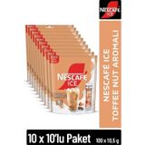 NESCAFE ICE Toffee Nut Aromalı Çözünebilir Kahve 10,5g 10'lu Paket 10X10