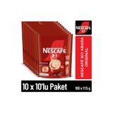 Nescafe Nescafé 3ü1 Arada Original Çözünebilir Kahve 10 x 10lu paket (10x17,5g)