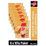Nescafe Nescafé 3ü1 Arada Sütlü Köpüklü Çözünebilir Kahve 17,4g 10'lu paket 10X6