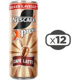 Nescafe Xpress Café Latte Şekersiz 250 ml x 12 Adet