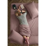 Nesco %100 Pamuklu Gül Kurusu Rengi Lastikli Çarşaf Takımı Tek Kişilik Çift Kişilik Tüm Boylar - Kırmızı - 120 x 200 cm