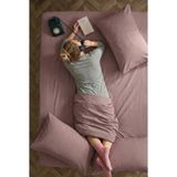 Nesco %100 Pamuklu Gül Kurusu Rengi Lastikli Çarşaf Takımı Tek Kişilik Çift Kişilik Tüm Boylar - Kırmızı - 160 x 200 cm