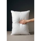 Nesco 50X70 4 Adet Baş Yastığı %100 Pamuk Kumaş Boncuk Silikon Dolgulu 900 gr Beyaz (4'lü) - 50 x 70 cm
