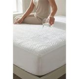 Nesco Çift Kişilik Su Geçirmez Yatak Alezi 160X200 Cm, Lastikli Alez Yatak Koruyucu - 100 x 200 cm - Beyaz