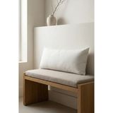 Nesco Dolgun Yan Yatış Hamile Yastığı ve Dekoratif Uzun Yastık 50X150 Çift Kişilik Yatak Yastığı- 2200GR - 125 x 185 cm - Beyaz