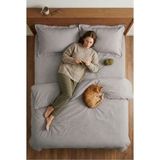 Nesco Gri Çift Kişilik %100 Pamuk Nevresim Takımı 200X220 Nevresim 160X200 Çarşaf 4 Yastık Kılıfı - 200 x 220 cm