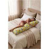 NESCO Limon Desenli Büyük Boy Uzun Yastık Kılıfı 40x120 cm %100 Pamuk Dekoratif Kılıf Sadece Kılıf