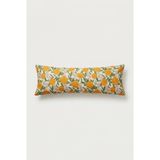Nesco Portakal Desenli Dolgulu Uzun Yastık 50X120 cm %100 Pamuk Yan Yatış Hamile Yastığı Dekoratif Kırlent - 40 x 120 cm - Çok Renkli