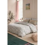 Nesco Sarı Çiçek Bej %100 Pamuk Çift Kişilik 200x220 6 Parça Nevresim Takımı | 160x200x35 Lastikli Çarşaf + 4 Yastık - 200 x 220 cm