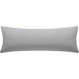 Nesco Tek Kişilik Yastık 50x100 cm Uzun Yastık Gri Pamuklu Dış Materyal ile Orta Sertlikte - 50 x 100 cm