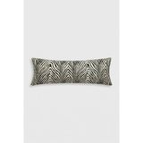 Nesco Zebra Desenli 40X120 Uzun Yastık Kılıfı %100 Pamuk Dekoratif Uzun Kırlent Kılıfı Sadece Kılıf - 40 x 120 cm - Siyah