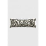 Nesco Zebra Dolgun Uzun Yastık 40X120 cm %100 Pamuk Hamile Yan Yatış Destek Yastığı Dekoratif Yastık - 40 x 120 cm - Siyah
