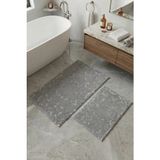 Neşe Home Collection Banyo Paspas Seti 2'li |Makinede Yıkanabilir | Leke Tutmaz Klozet Takımı 60X100-40X60CM - Açık Gri