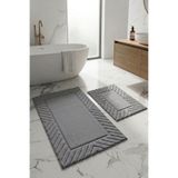 neşe home collection Banyo Paspas Seti 2'li | Makinede Yıkanabilir | Leke Tutmaz Klozet Takımı 60x100-40x60cm