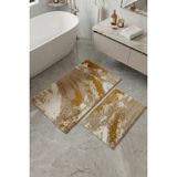 Neşe Home Collection Banyo Paspas Seti 2'li |Yıkanabilir | Leke Tutmaz Klozet Takımı 60X100-40X60CM - Latte