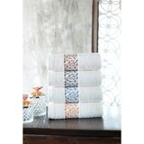 Neşe Home Collection Palm 4’lü %100 Pamuk Havlu Seti | 50x100 El, Yüz - Saç Havlusu | Hızlı Kuruma, Yumuşak Doku - Çok Renkli - 50 x 100 cm