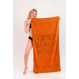 Neşe Home Collection Plaj Havlusu Beach Please 70X140 Turuncu - Turuncu - Kahve