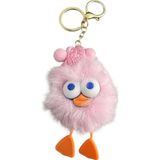 Neşe Palamudu Peluş Ördek Anahtarlık ve Çanta Aksesuarı - Pembe