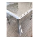 Neşe Şeffaf Zeminli Simli Pvc Masa Örtüsü 0.22 Mm Kalınlık.