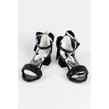 NeSe Shoes Işıltılı ve Taşlı Fiyonklu Kız Çocuk Topuklu Ayakkabı, Abiye Ayakkabı, Yeni Sezon, Pırıltılı Siyah