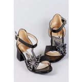 NeSe Shoes Kelebekli Kız Çocuk Topuklu Ayakkabı, Simli, Şık, Yeni Sezon, Abiye Ayakkabı