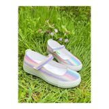 NeSe Shoes Ortopedik Kız Çocuk Babet, Sneaker Tabanlı Gökkuşağı Desenli Babet