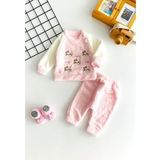 Neşeli Bebeklerimiz Hello Kitty Nakışlı Desen Welsoft Takım Pembe
