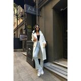 Neşeli Butik kadın keten desenli tesettür elbise SMS002 - Bej - Yeşil - 38