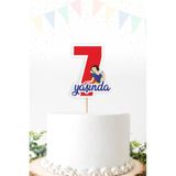 Neşeli Günlerim Pamuk Prenses Temalı 7 Yedi Yaşında Pasta Süsü *kalın Kağıt