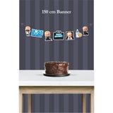 neşeli günlerim Patron Bebek Boss Baby Temalı Büyük Banner *kalın Kağıt 150cm