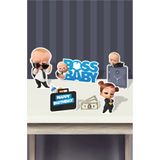 neşeli günlerim Patron Bebek Boss Baby Teması Doğum Günü (MASA ÜSTÜ) *kalın Kağıt