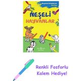 Neşeli Hayvanlar - Boyama Kitaplarım 3-4 Yaş + Renkli Fosforlu Kalem