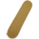 Neşeli Home Jutty Hasır Görünümlü Jüt Dokuma Natural Krem Oval Dekoratif Masa Runnerı 35X135 Cm Mutfak Salon