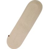 Neşeli Home Jutty Hasır Görünümlü Jüt Dokuma Oval Krem Dekoratif Runner 25X90 Cm Mutfak Salon Masa Örtüsü