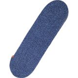 Neşeli Home Jutty Hasır Görünümlü Jüt Dokuma Oval Lacivert Dekoratif Runner 25X90 Cm Mutfak Salon Masa Örtüsü