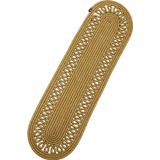 Neşeli Home Jutty Hasır Görünümlü Jüt Dokuma Oval Natural Örgü Dekoratif Runner 25X90Cm Mutfak Salon Masa Örtüsü