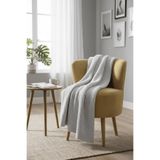 NEŞELİ HOME Yumuşak Örgü Battaniye Düz 130x170 cm Gri | Tek Kişilik TV Battaniyesi – Dekoratif ve Hafif