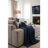 Neşeli Home Yumuşak Örgü Battaniye Düz 130X170 Cm İndigo | Tek Kişilik Tv Battaniyesi – Dekoratif Ve Hafif