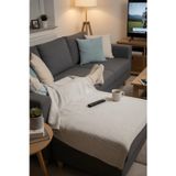 Neşeli Home Yumuşak Örgü Battaniye Düz 130X170 Cm Vizon | Tek Kişilik Tv Battaniyesi – Dekoratif Ve Hafif