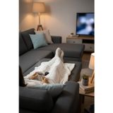 Neşeli Home Yumuşak Örgü Battaniye Örgü 130X170 Cm Krem | Tek Kişilik Tv Battaniyesi – Dekoratif Ve Hafif
